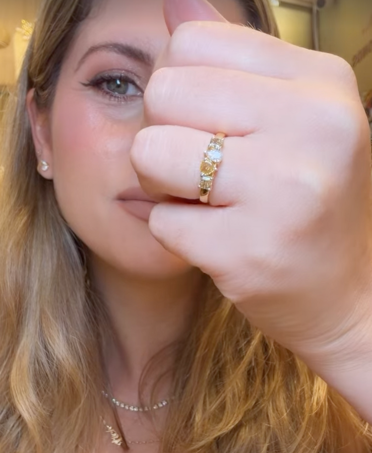 Anillo Diamantes Fancy Yellow