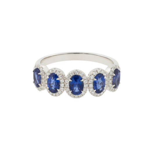 Churumbela de zafiros corte oval