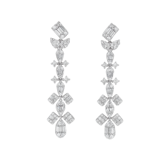 Fancy shape diamond earrings
