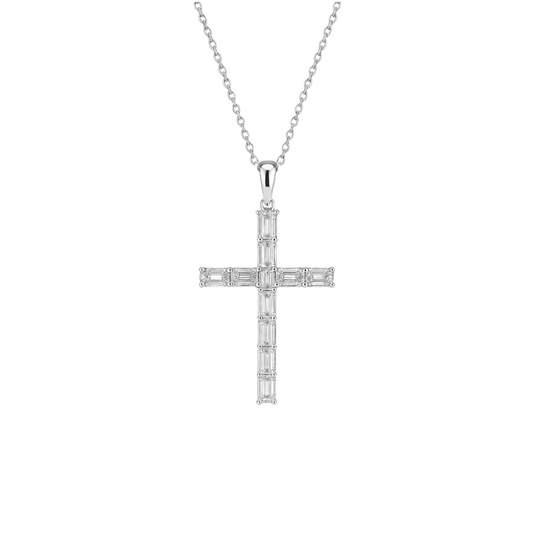 Dije cruz de diamantes