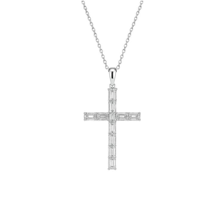 Dije cruz de diamantes