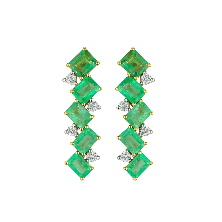 Aretes Esmeralda Largos