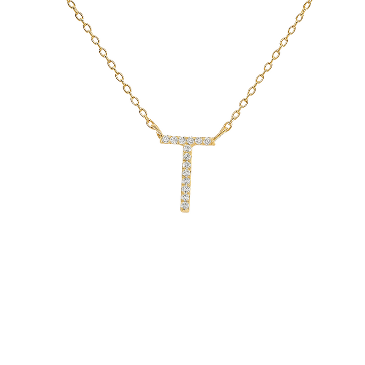 Collar Inicial “T” Diamantes