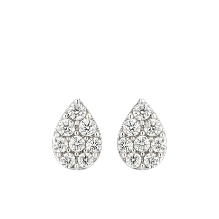 Aretes gota diamantes