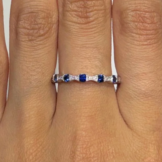 Churumbela de zafiros con diamantes