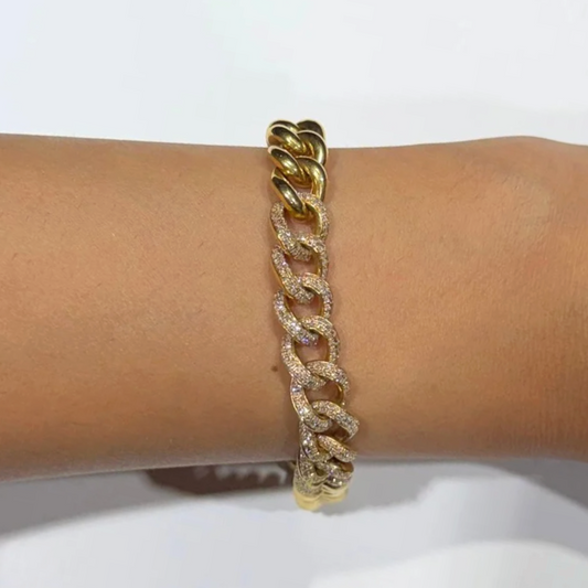 Pulsera eslabones diamantes
