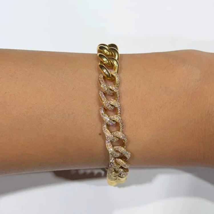 Pulsera eslabones diamantes