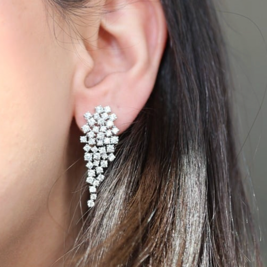 Aretes de Diamantes  Largos