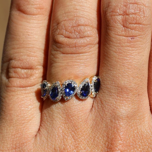 Churumbela de Zafiros y Halo de Diamantes