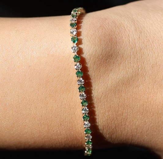 Pulsera Esmeraldas Diamantes