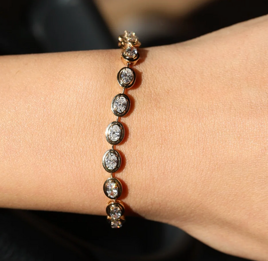 Tennis Bracelet Oval Bisel