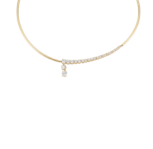 Collar Diamantes Asimetrico