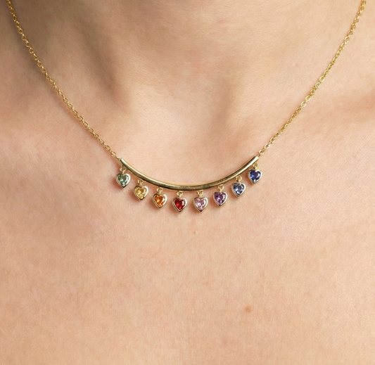 Collar Dije Zafiros Rainbow Smile