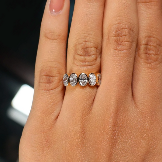 Anillo Diamantes  Oval