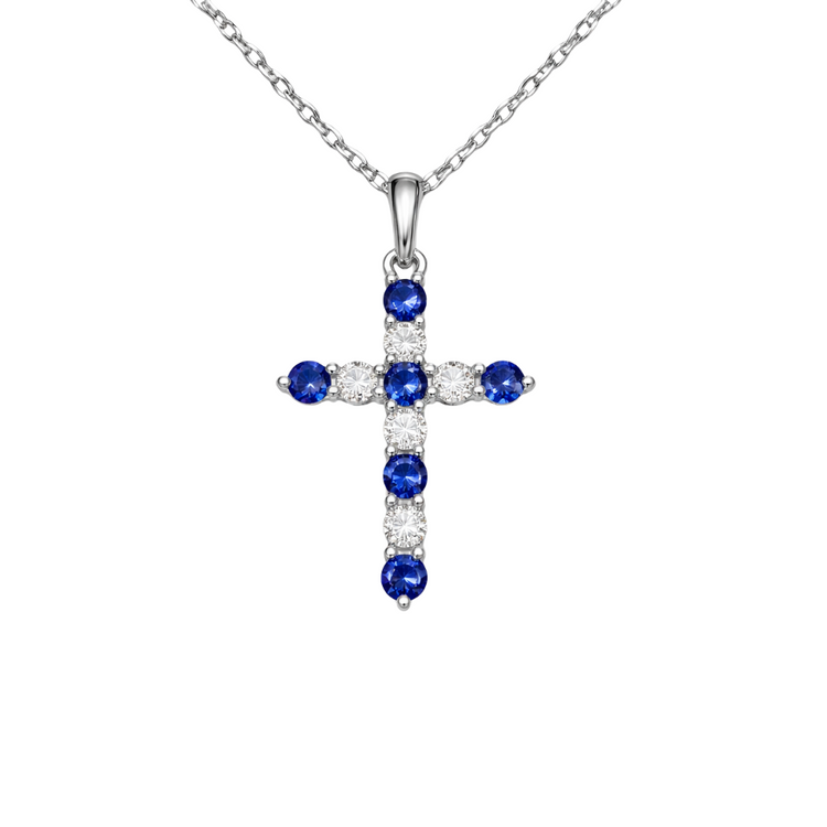 Collar Dije Zafiro Diamantes