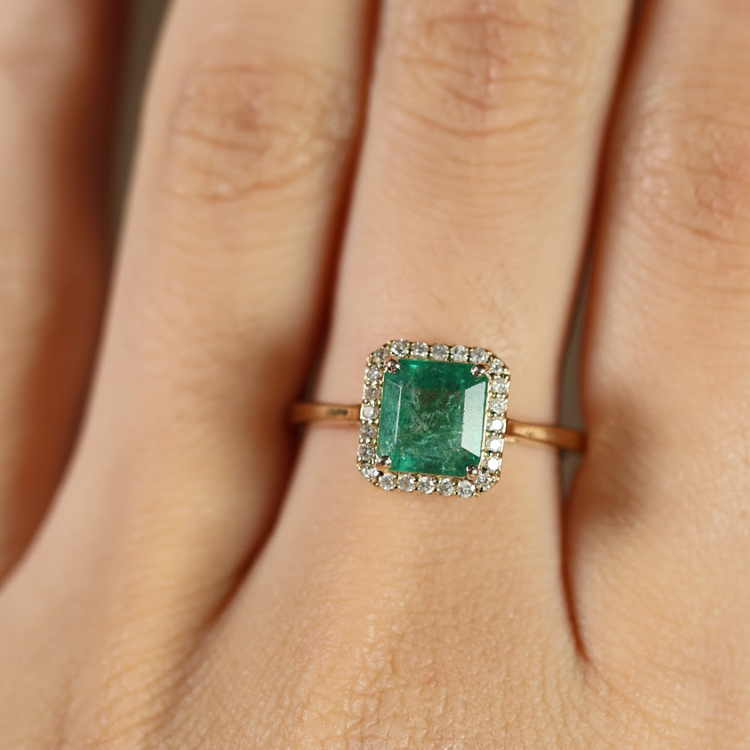 Sapphire Bracelet and Diamond Halo