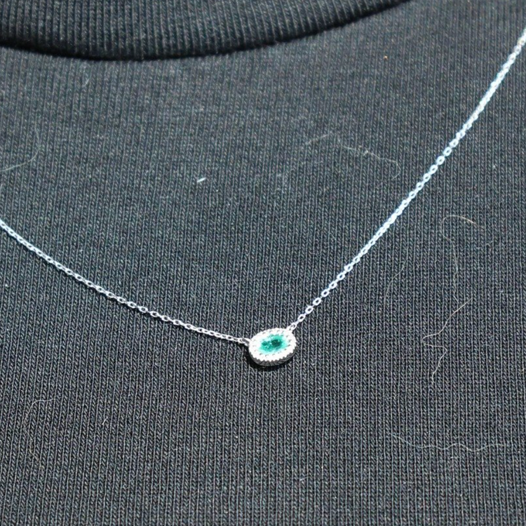 Collar Esmeralda Diamantes