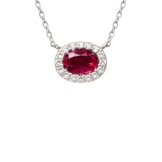 Collar Rubí Diamantes