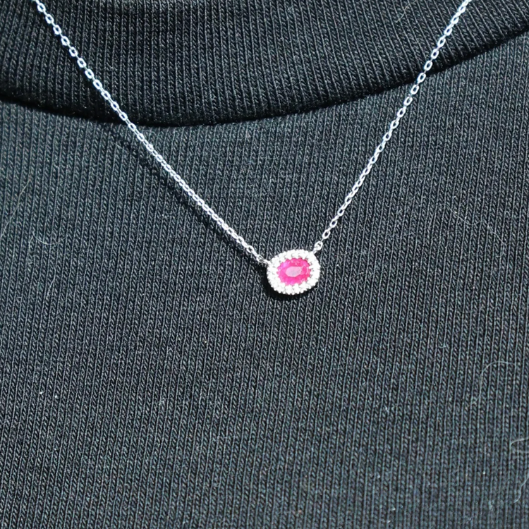 Collar Rubí Diamantes