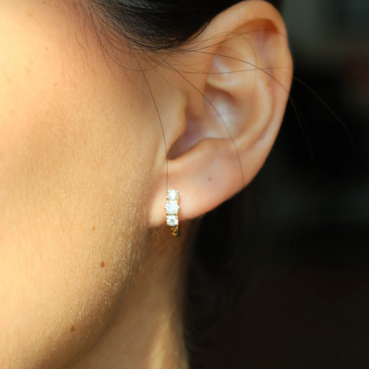 Aretes Diamantes Hoops