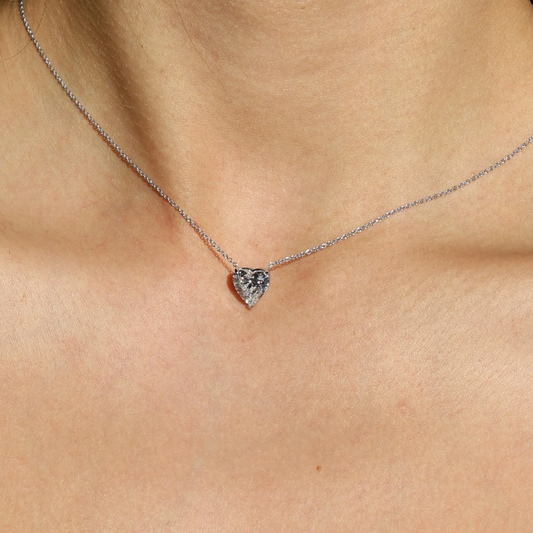 Collar Dije Corazón Diamante