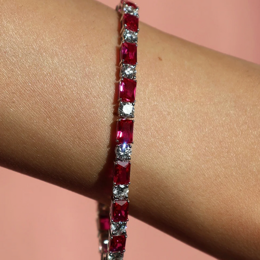 Tennis Bracelet Emerald Round