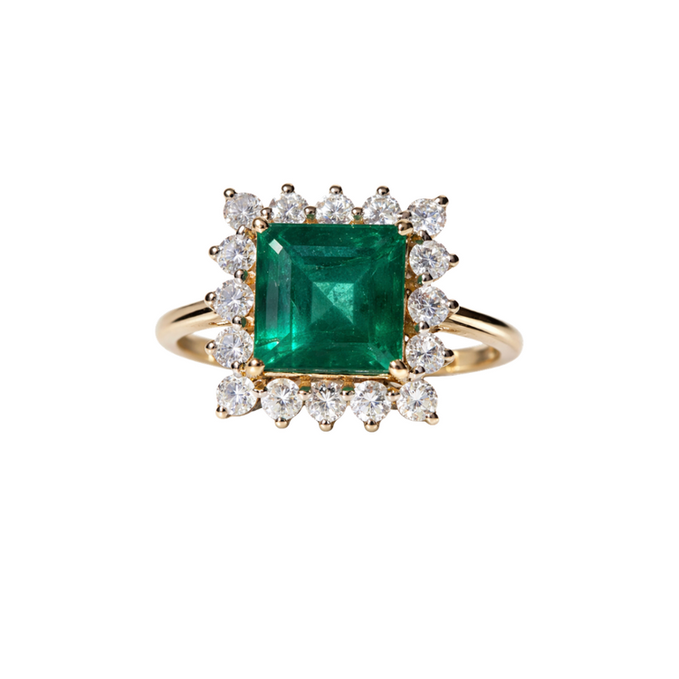 Anillo Esmeralda  Diamantes