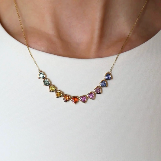 Collar Rainbow de Corazones