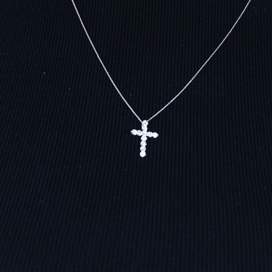 Collar Dije Cruz Diamantes