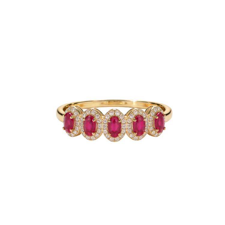 Toi et Moi Pear &amp; Oval Sapphire Ring 