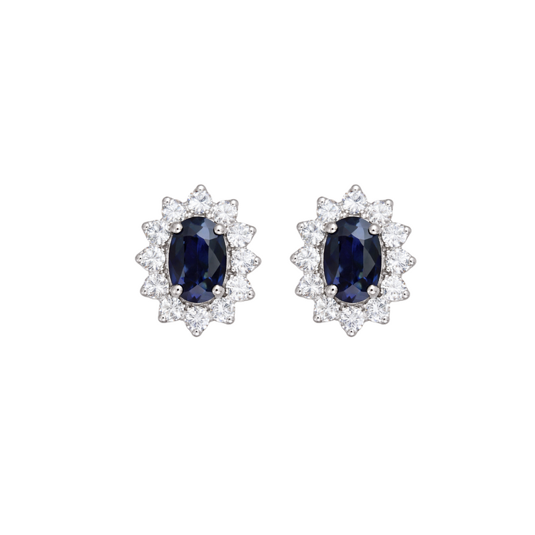 Aretes Zafiro Diamantes