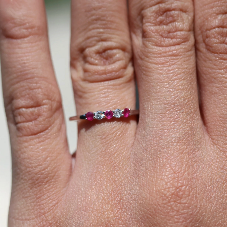 Toi et Moi Pear &amp; Oval Sapphire Ring 