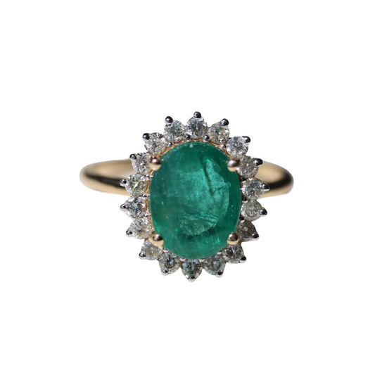 Anillo Esmeralda Diamantes