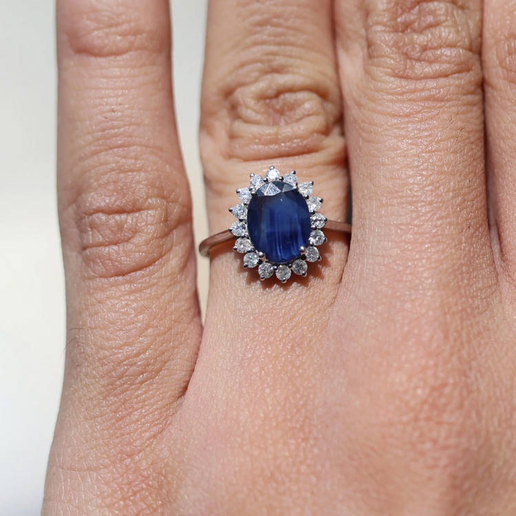 Toi et Moi Pear &amp; Oval Sapphire Ring 