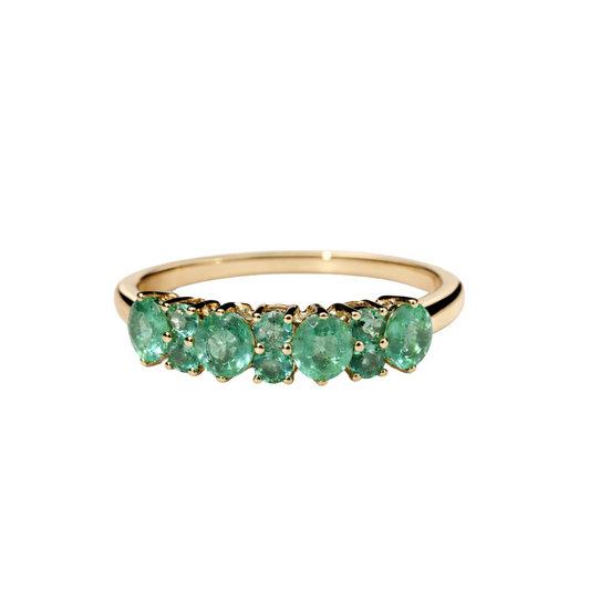 Anillo Esmeralda Oval Round