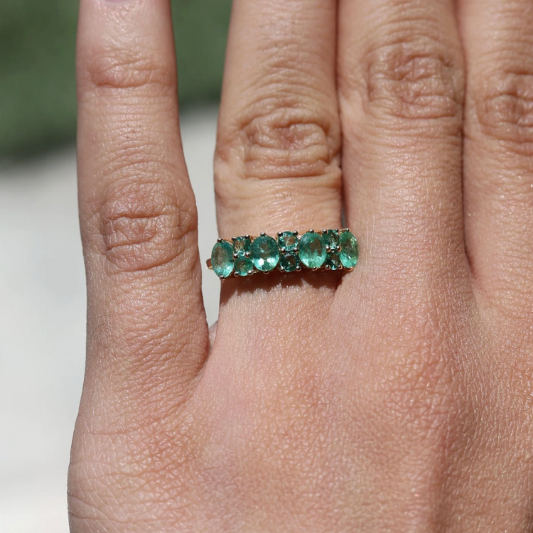 Anillo Esmeralda Oval Round