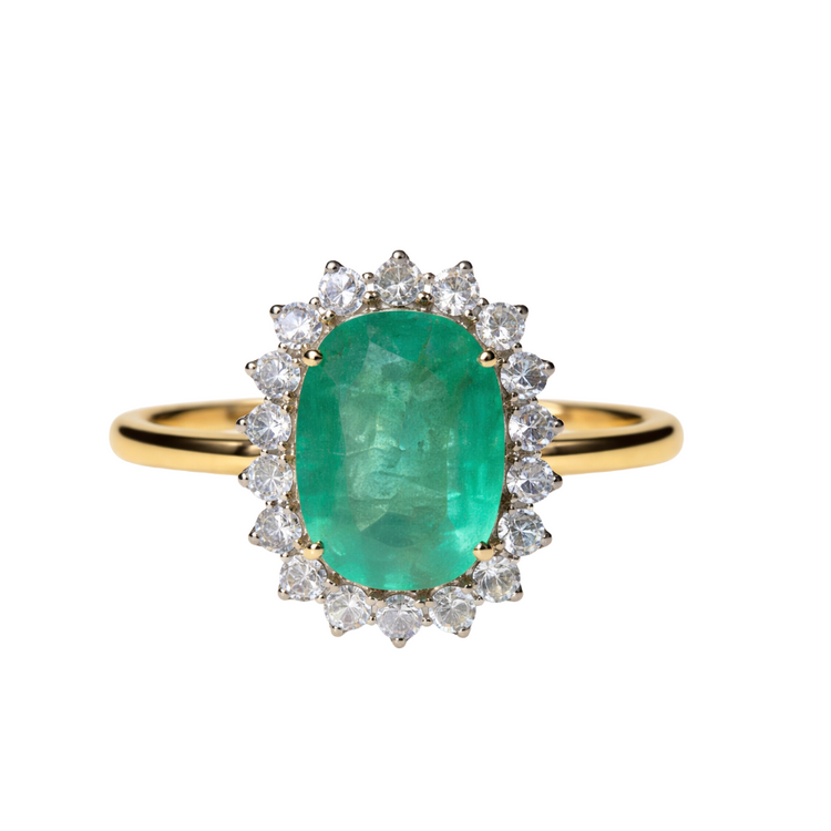 Emerald Ring with Diamonds