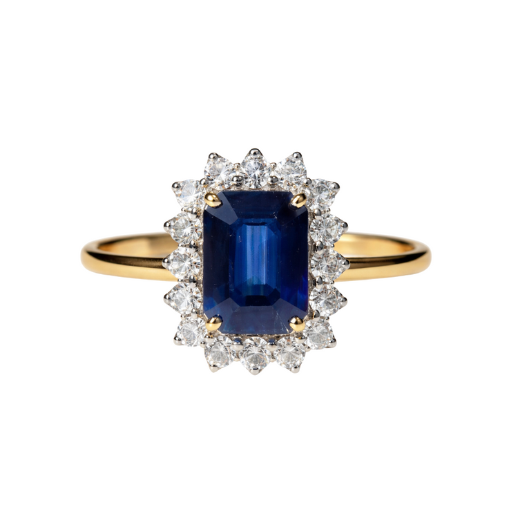 Toi et Moi Pear &amp; Oval Sapphire Ring 