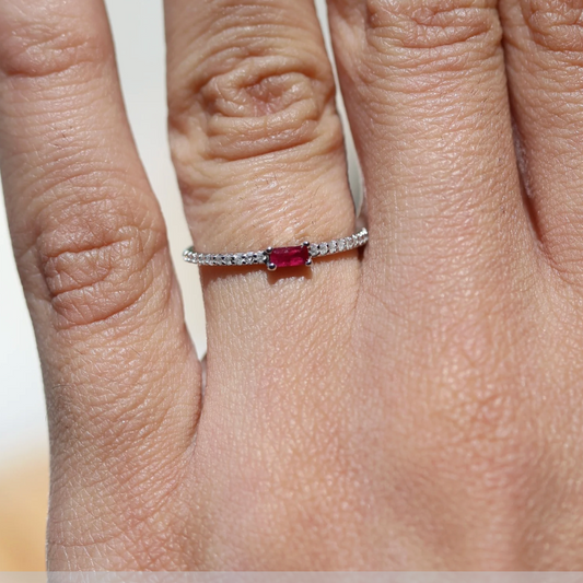 Anillo Rubi Diamantes
