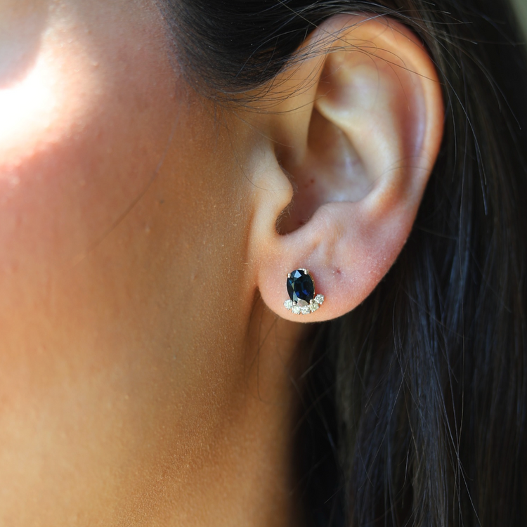 Aretes Zafiro Diamantes