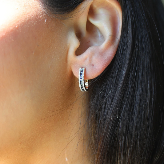 Emerald Halo Diamond Earrings