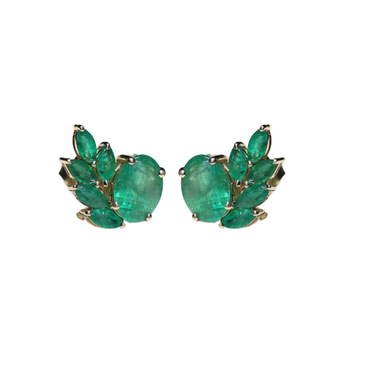 Aretes Esmeralda Oval Marquise