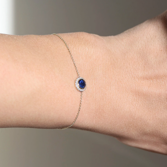 Diamond link bracelet