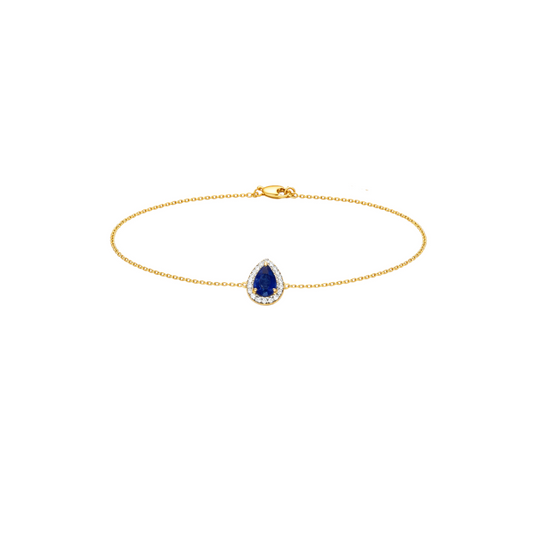 Pulsera Zafiro Pera Diamantes