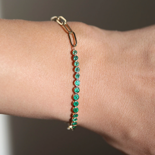 Pulsera Esmeralda Paperclip