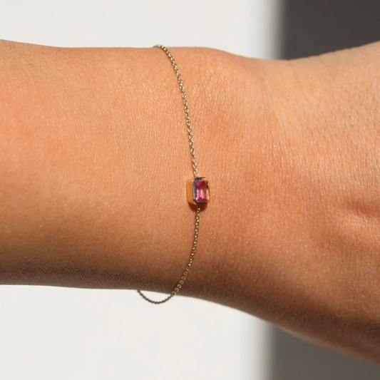 Pulsera Zafiro Rosa