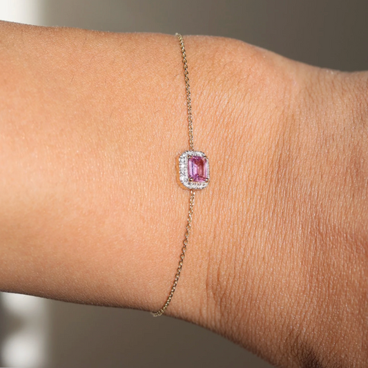 Diamond link bracelet