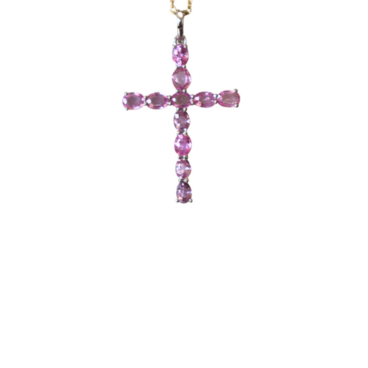 Dije Cruz  Zafiros Rosas