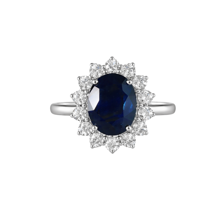 Toi et Moi Pear &amp; Oval Sapphire Ring 