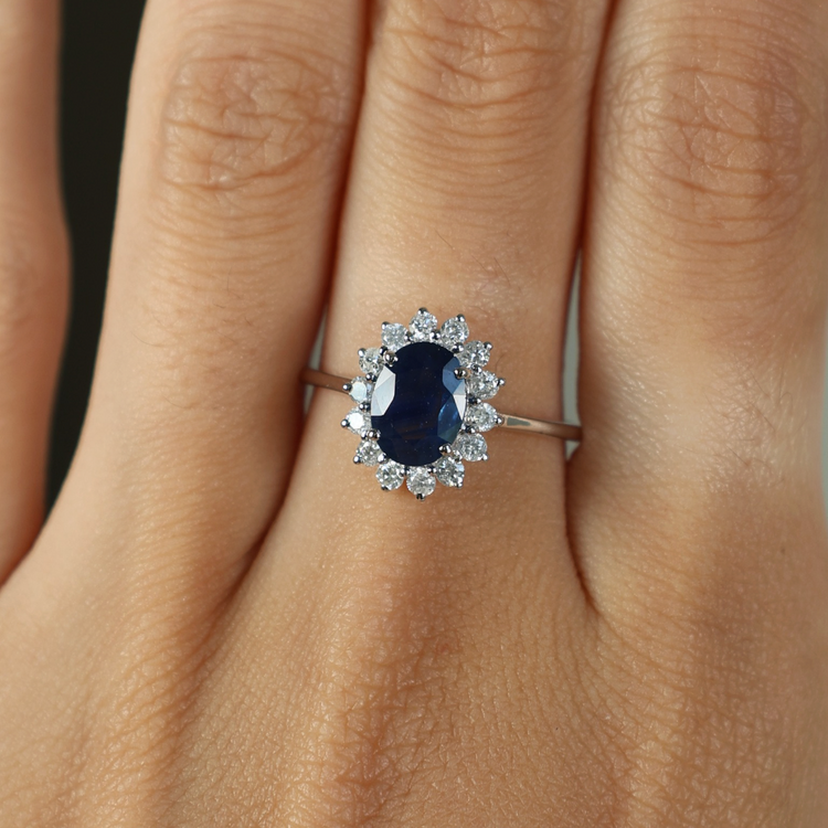 Toi et Moi Pear &amp; Oval Sapphire Ring 